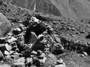 Meditating at sacred spot while climbing up Neelkanth mountain-Badrinath-Himalayas 2010